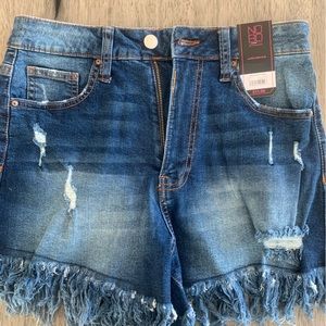 High Rise Jean Shorts